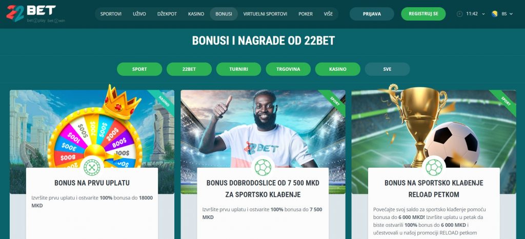 22Bet Casino Bosnues