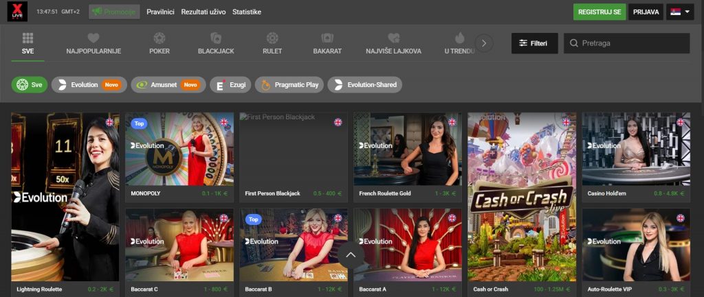 Xlivebet live casino