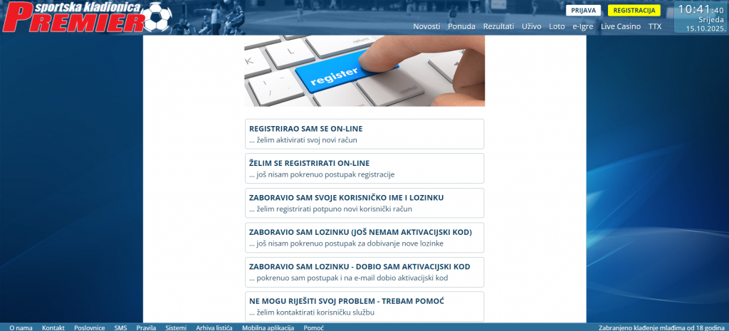 Registration at Premier